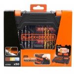 Conjunto de perfuração e parafusagem de 50 peças Easy Grip refª A7232 BLACK DECKER Conjunto de perfuração e parafusagem de 50 peças Easy Grip refª A7232 BLACK DECKER