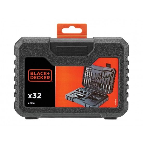 Jogo de 32 peças para furar e aparafusar. Brocas "Titanium" refª A7216 BLACK DECKER Jogo de 32 peças para furar e aparafusar. Brocas "Titanium" refª A7216 BLACK DECKER