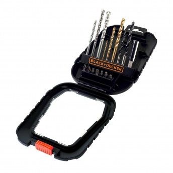 Jogo de 16 peas para furar e aparafusar. Brocas "Titanium" ref A7186 BLACK DECKER
