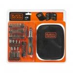 Jogo de 56 peas para aparafusar. Inclui chave de roquete ref A7104 BLACK DECKER