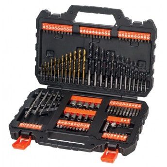 Jogo de 109 peas para furar e aparafusar. Brocas "Titanium" ref A7200 BLACK DECKER