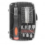 Jogo de 40 peas para aparafusar. Inclui chave de roquete ref A7062 BLACK DECKER