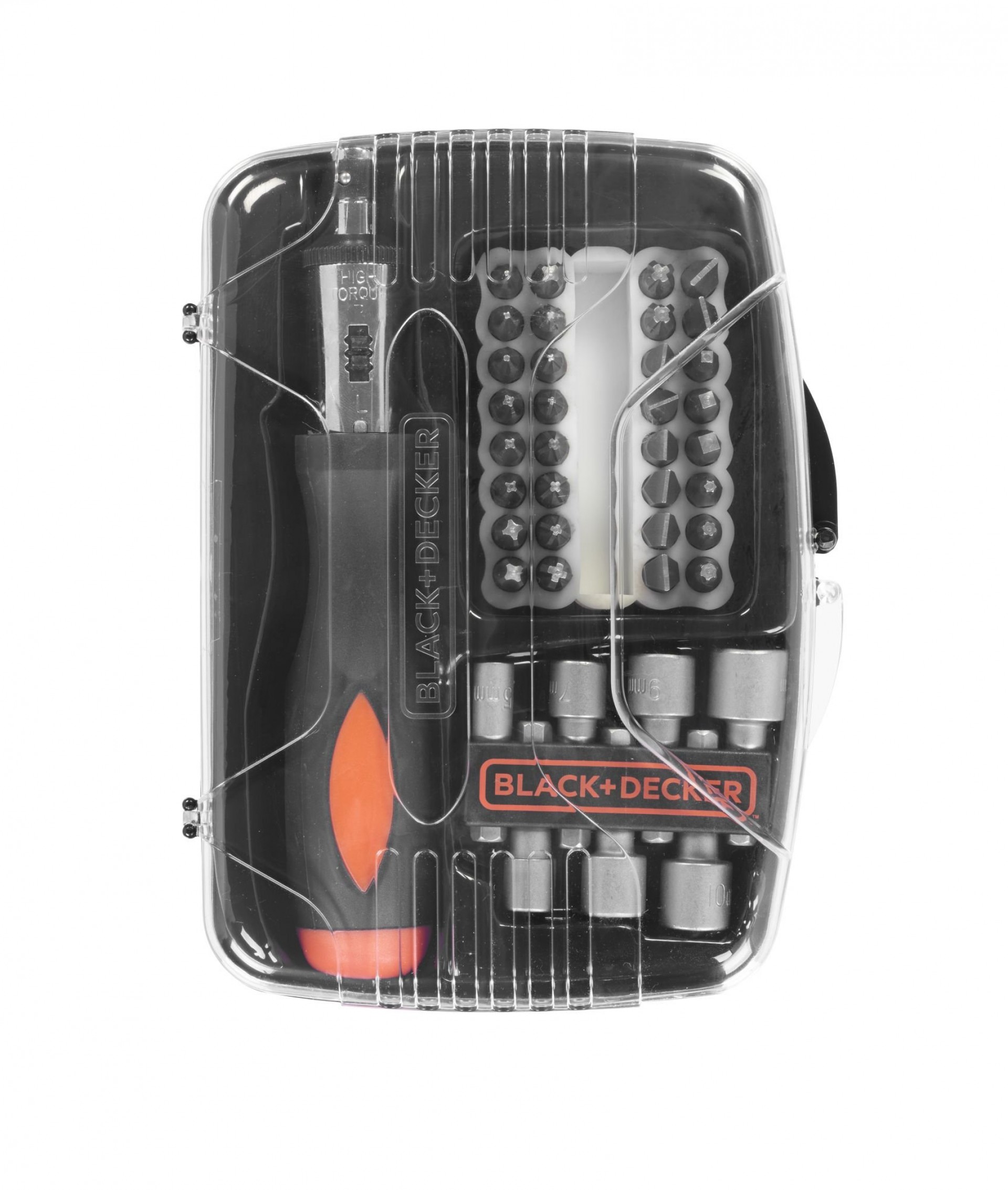 Jogo de 40 peças para aparafusar. Inclui chave de roquete refª A7062 BLACK DECKER