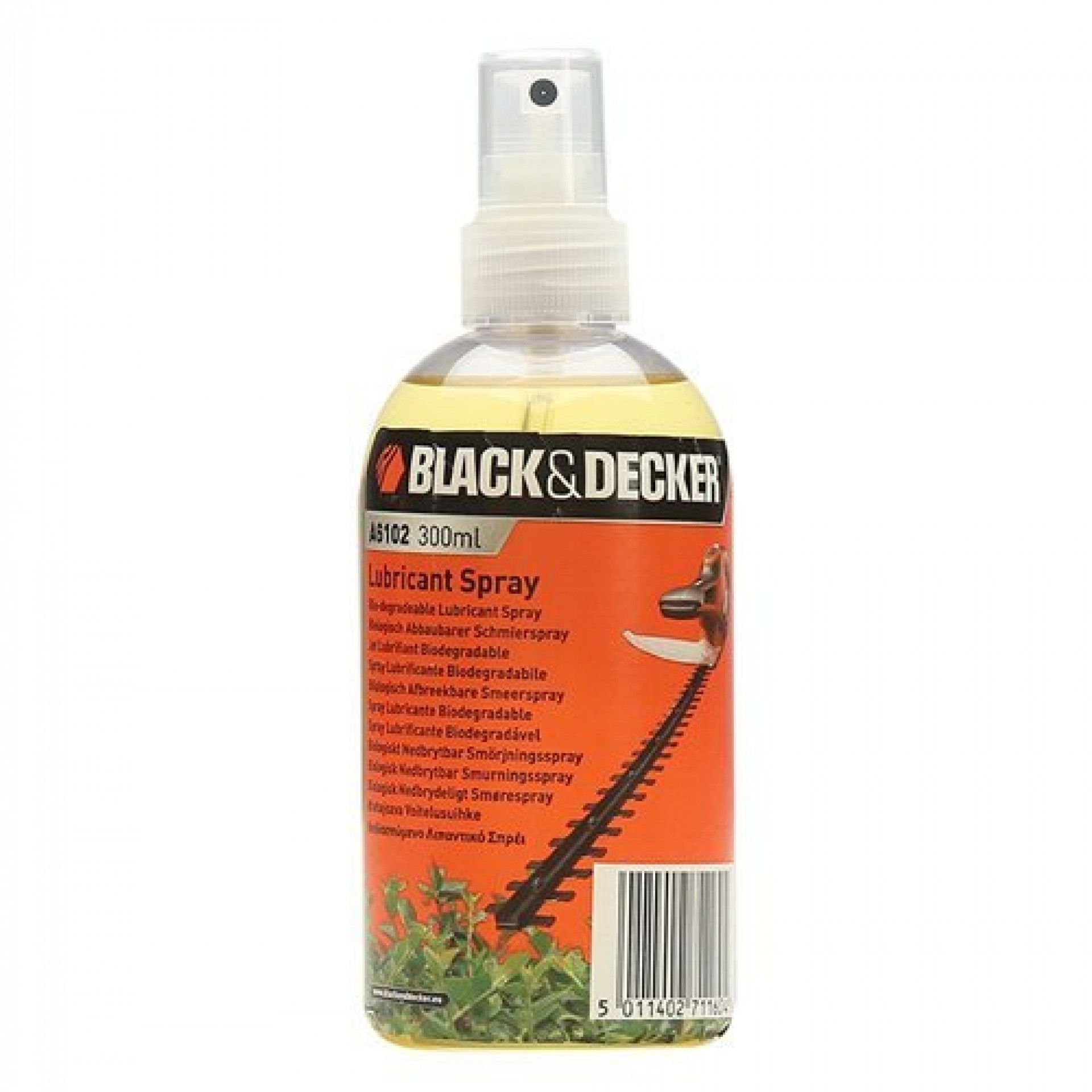 Lubrificante p/corta-sebes spray 300ml refª A6102-XJ BLACK DEKER