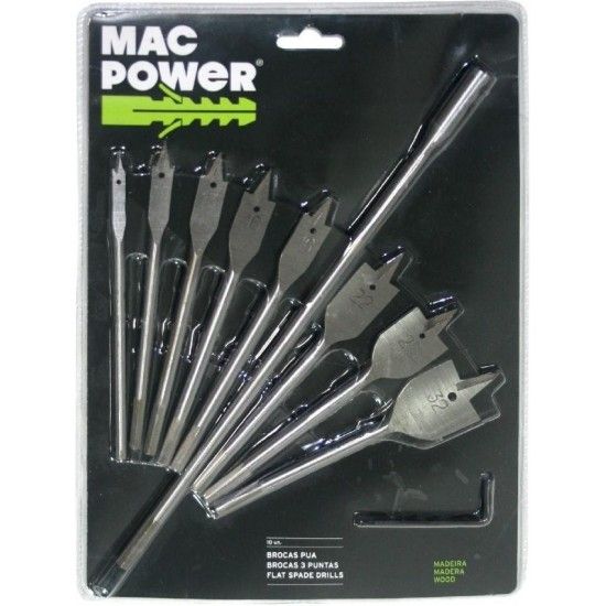 Brocas Pua, 10Un  ref 95090 MAC POWER