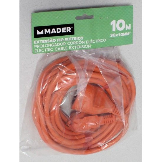 Extensão Exterior 3x1mm, 10m refª 90672 MADER Extensão Exterior 3x1mm, 10m refª 90672 MADER