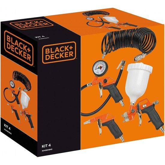 Kit acessórios ar comprimido 4pç refª 9045851BND BLACK DECKER Kit acessórios ar comprimido 4pç refª 9045851BND BLACK DECKER