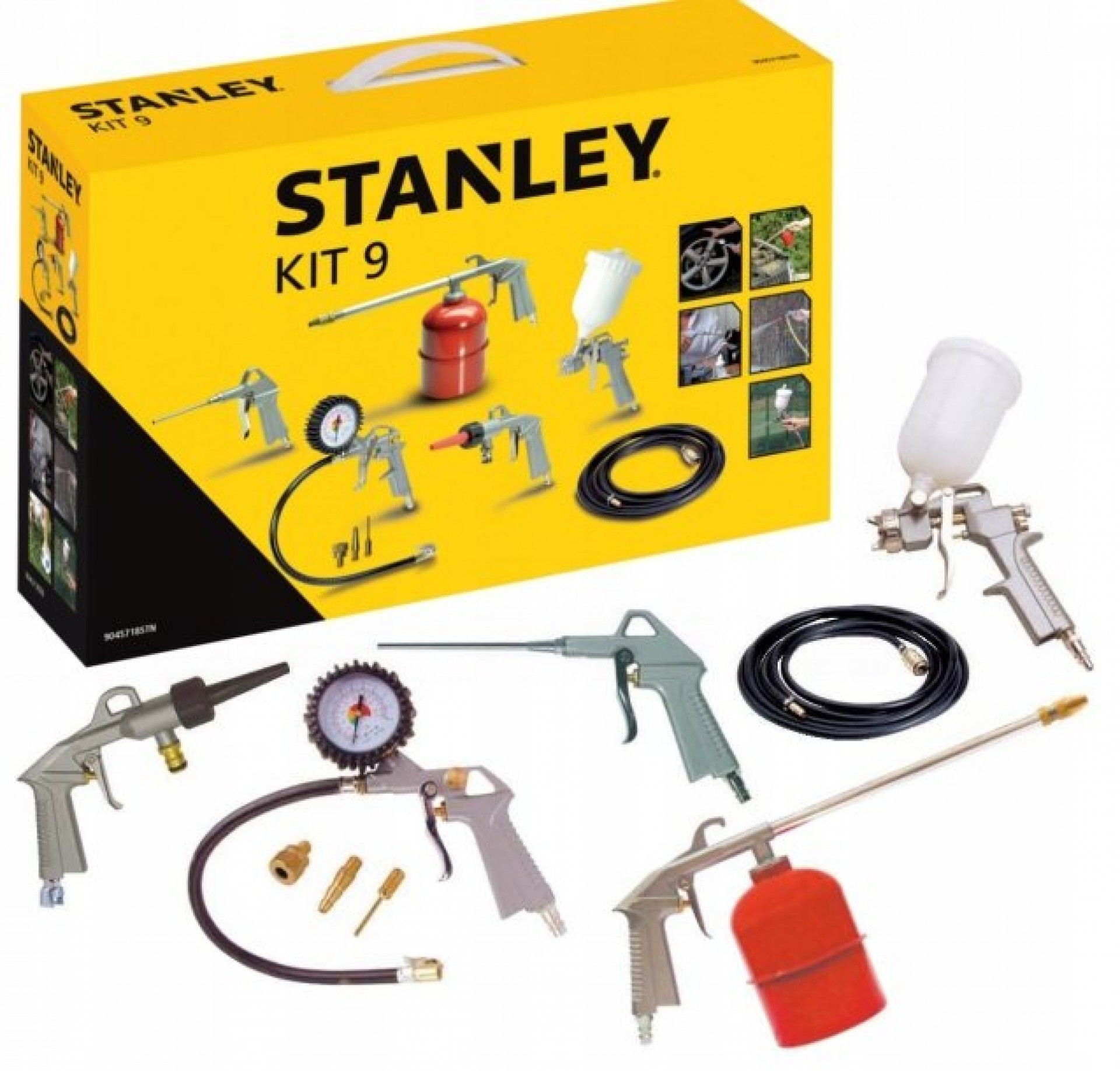 Kit acessórios ar comprimido 9pç refª 9045718STN STANLEY