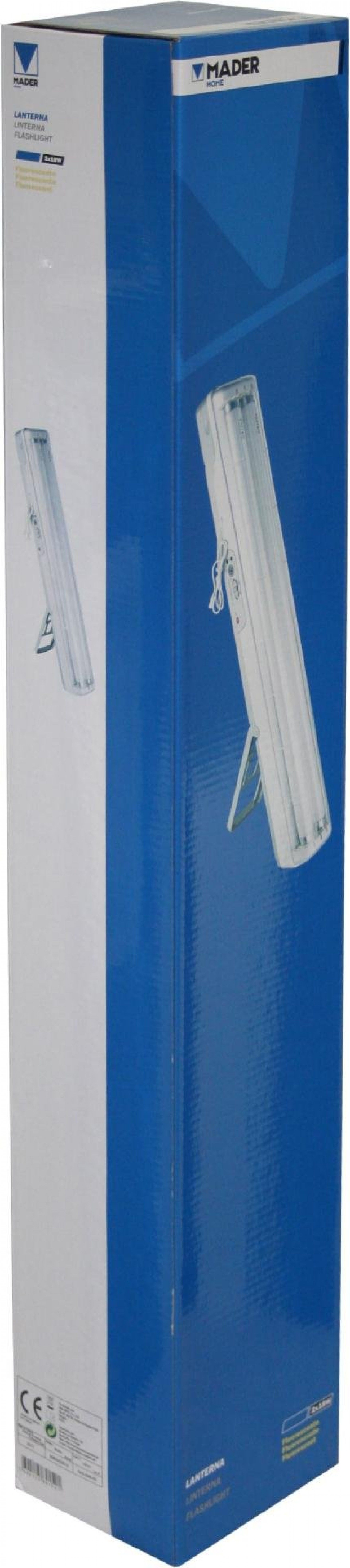 Lanterna Fluorescente, Recarregável, 2x18W | Home Tools refª 89152 MADER