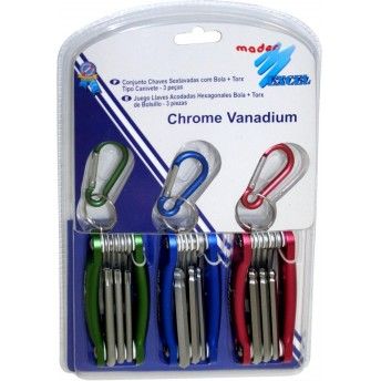Chave sextavada + torx  Conjunto 3  ref� 88137 MADER