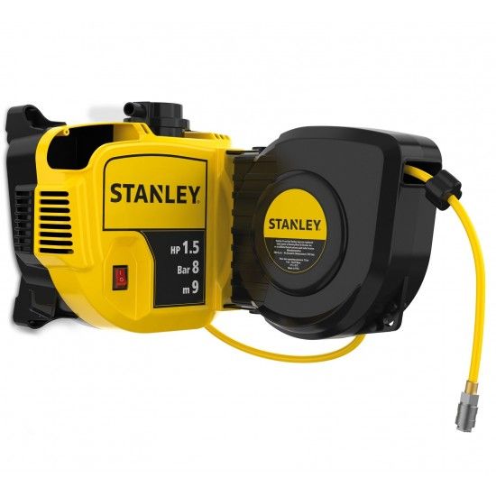 Compressor de parede 1.5Hp 8Bar c/mangueira retrtil 9m ref 8215400STN725 STANLEY