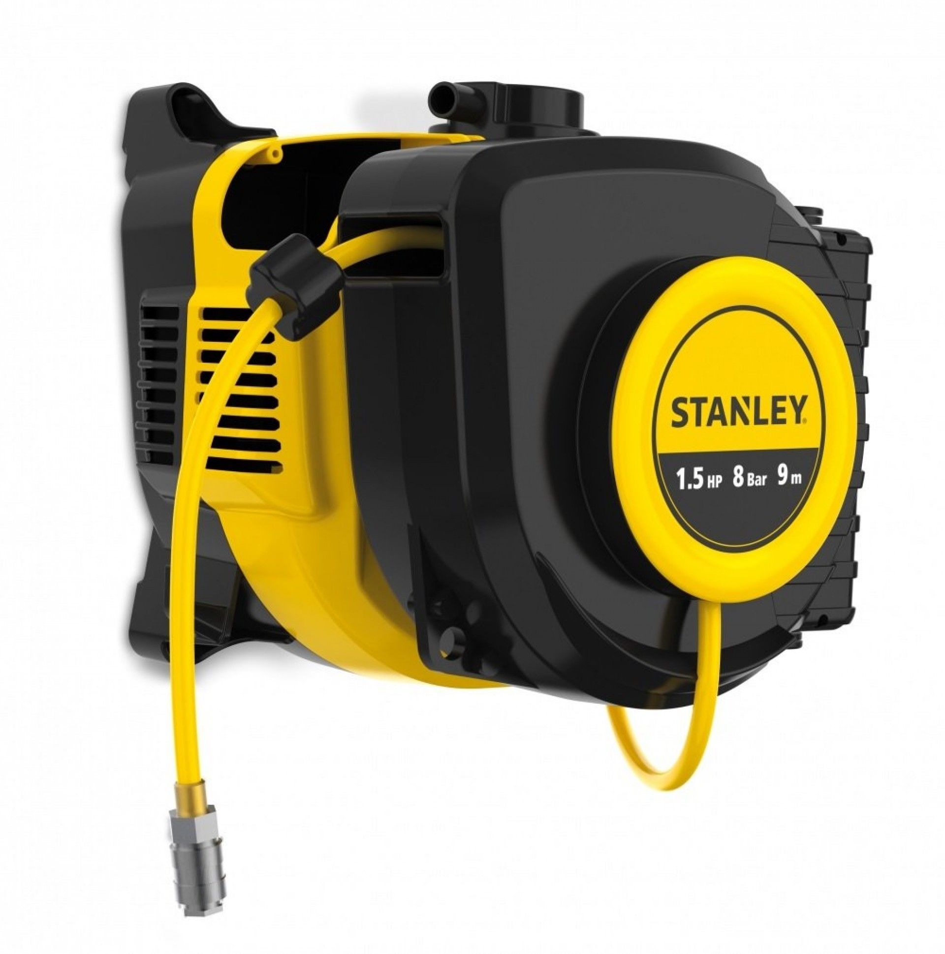 Compressor de parede 1.5Hp 8Bar c/mangueira retrátil 9m refª 8215400STN725 STANLEY