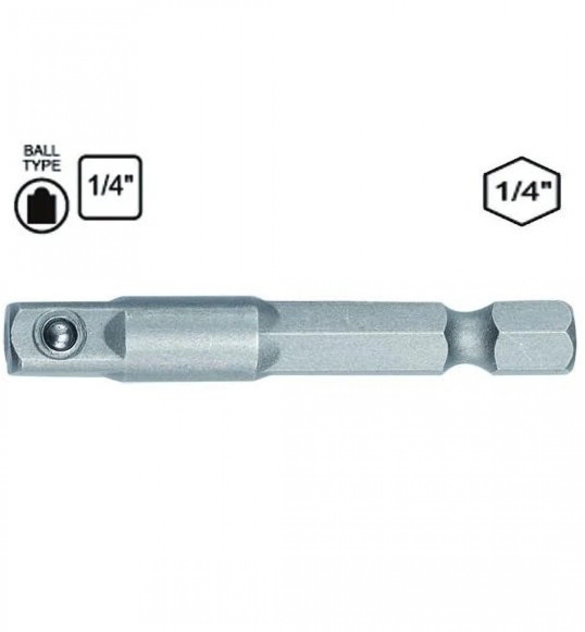 Adaptador ¼hex - ¼ quadrado 8092250 FORCE