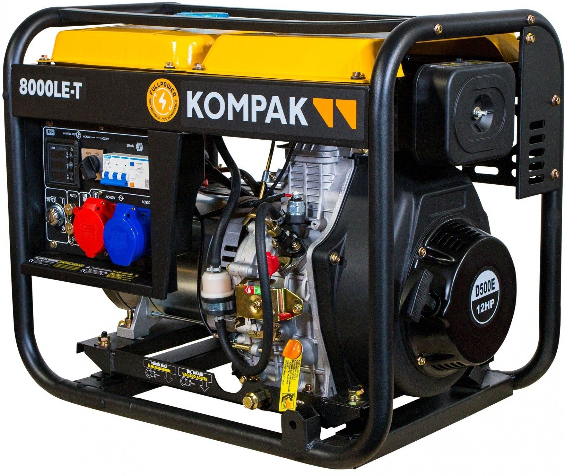 Gerador diesel 8KW 12Hp refª 8000LE-T Kompak