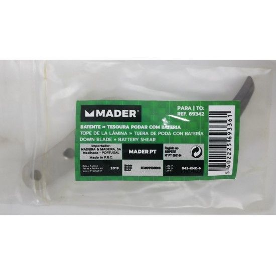 Batente para Tesoura de Podar a Bateria 69342 refª 69336 MADER Batente para Tesoura de Podar a Bateria 69342 refª 69336 MADER