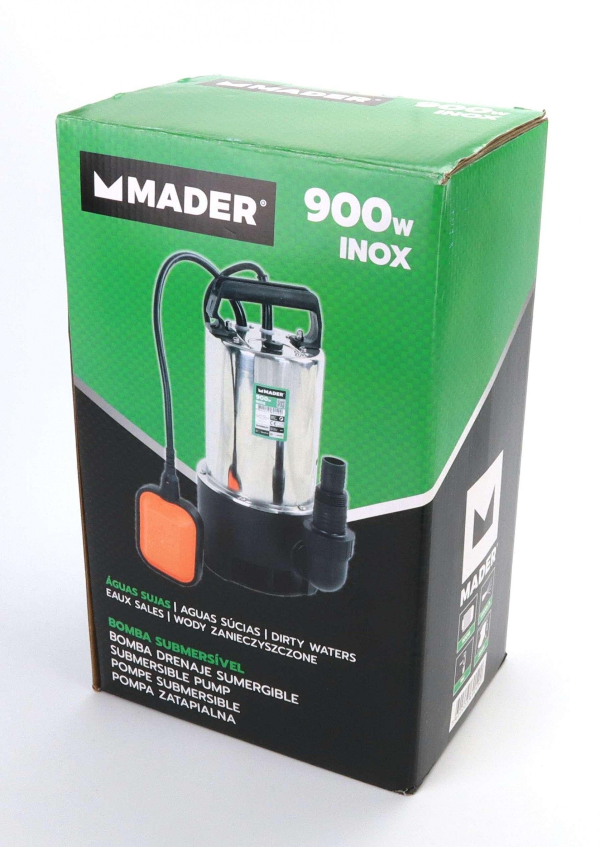 Bomba Submersível, Águas Sujas, 900W, 17000 L/h refª 69049 MADER