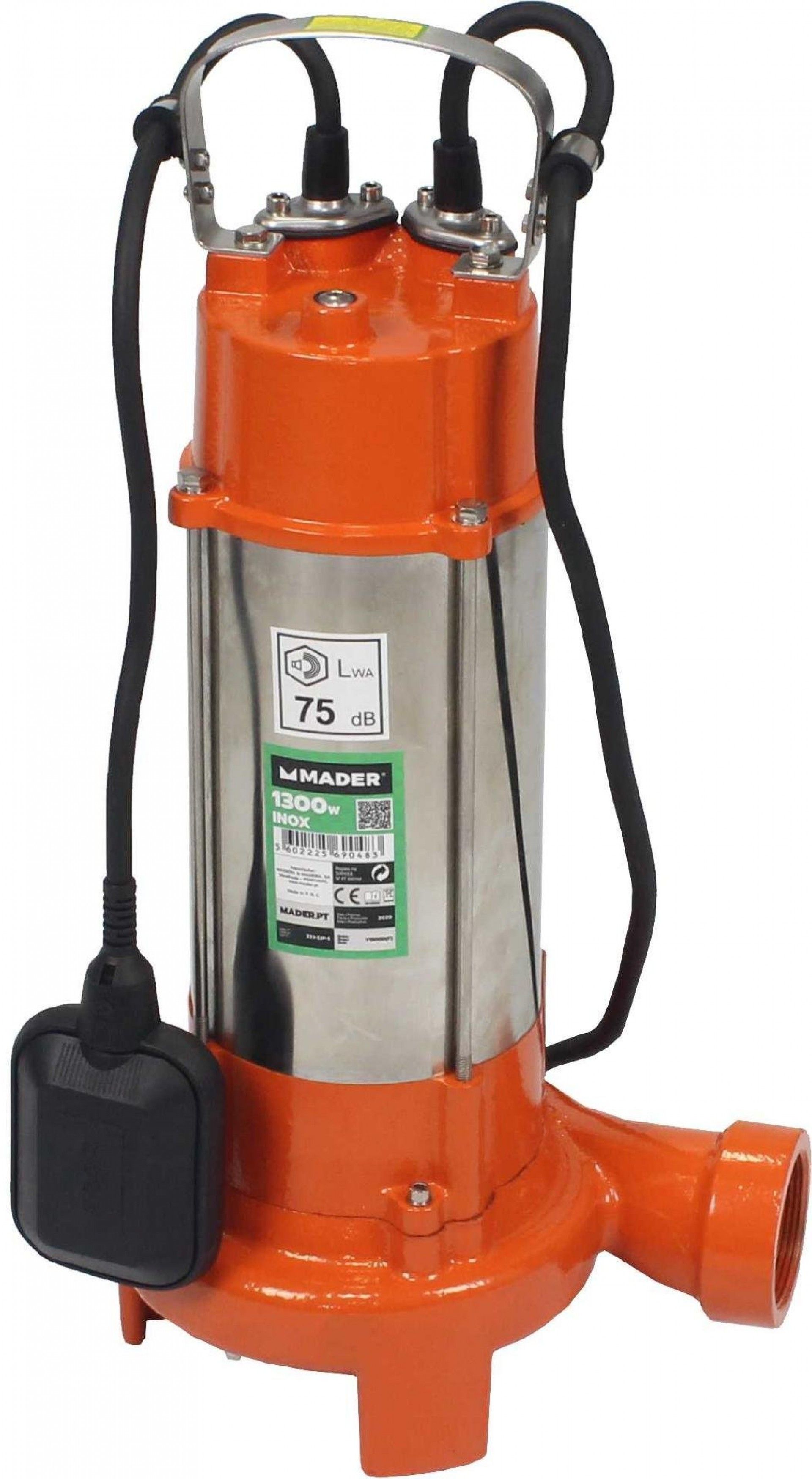 Bomba Submersível com Triturador, Águas Sujas, 1300W refª 69048 MADER