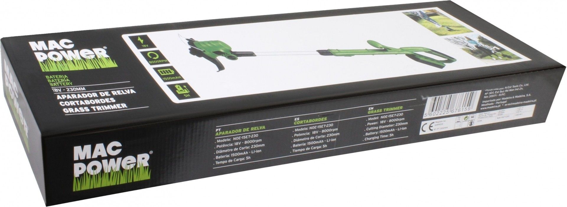 Aparador de Relva a Bateria, 18V, 230mm refª 67615 MAC POWER