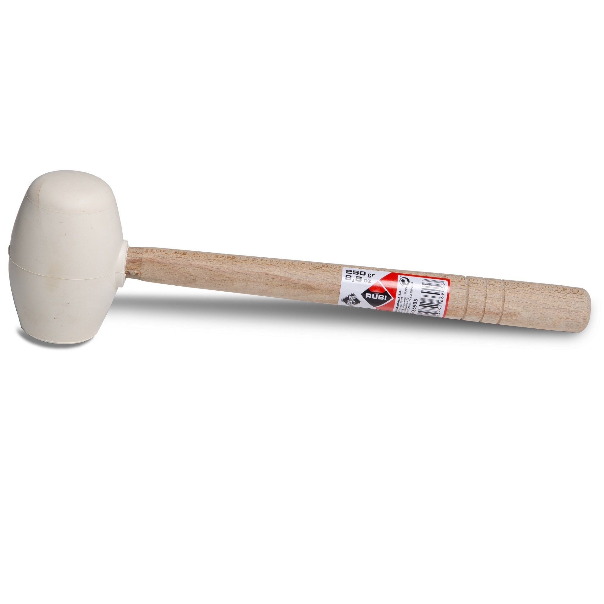 MAÇO BORRACHA BRANCA PONTA ARREDONDADA 250g REF 66905 RUBI