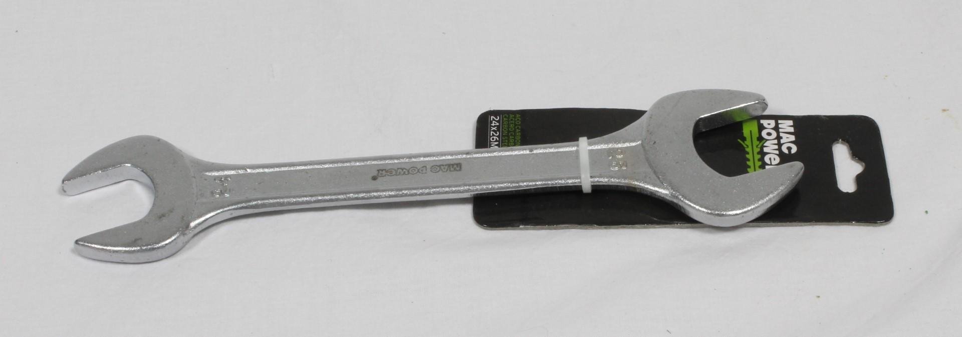 Chave de 2 Bocas, Aço Carbono, 24x26mm refª 66840 MAC POWER