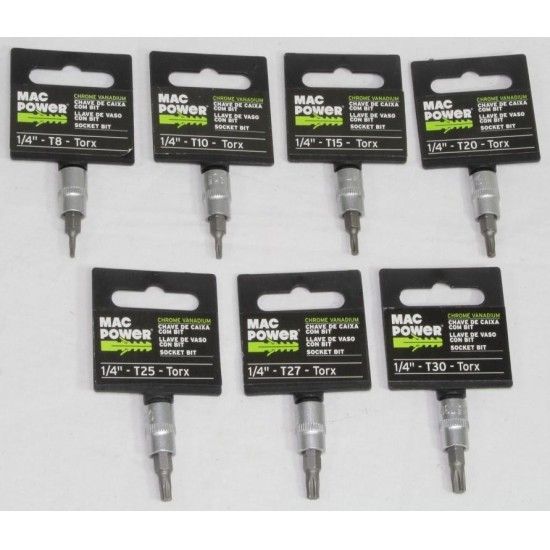 Chave de Caixa, com Bit, 1/4, T8  ref 66550 MAC POWER
