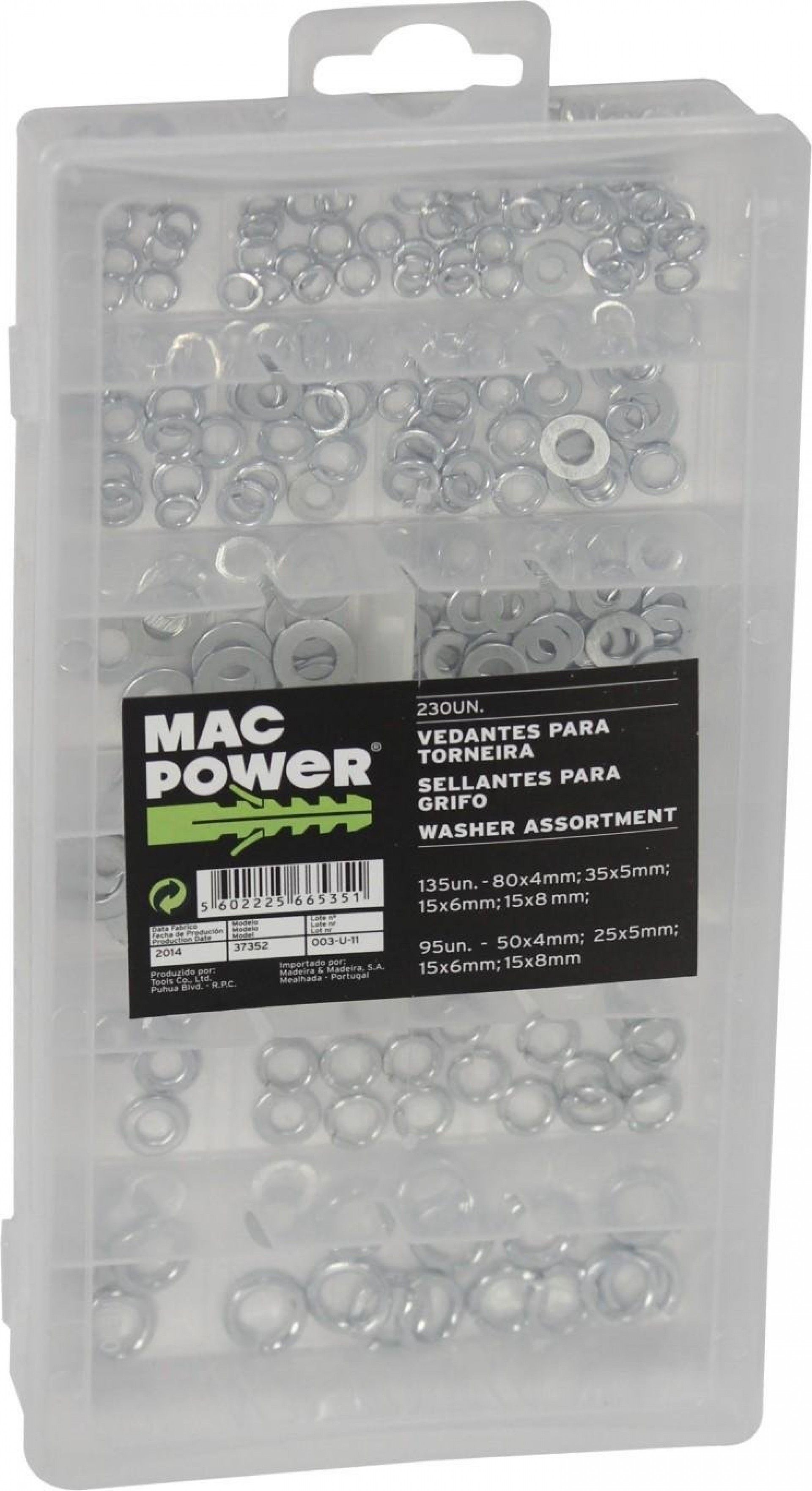 Anilhas Sortidas, 230Un refª 66535 MAC POWER