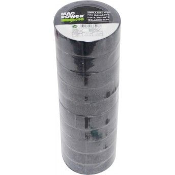 Fita Isoladora, Preta, 19mmx10m, 10Un  ref 66520 MAC POWER