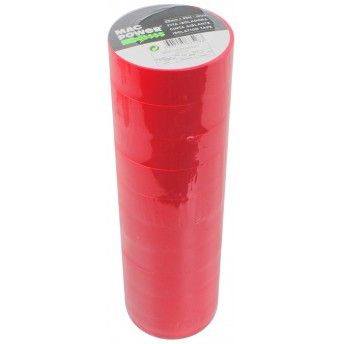 Fita Isoladora Vermelha 25mmx25m 10un  ref 66528 MAC POWER