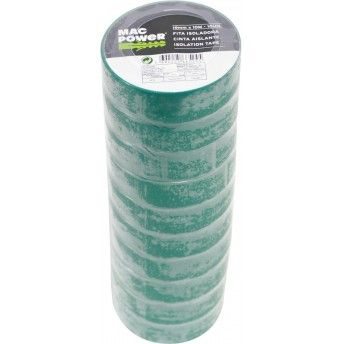 Fita Isoladora, Verde, 19mm x 10m, 10un  ref 66524 MAC POWER