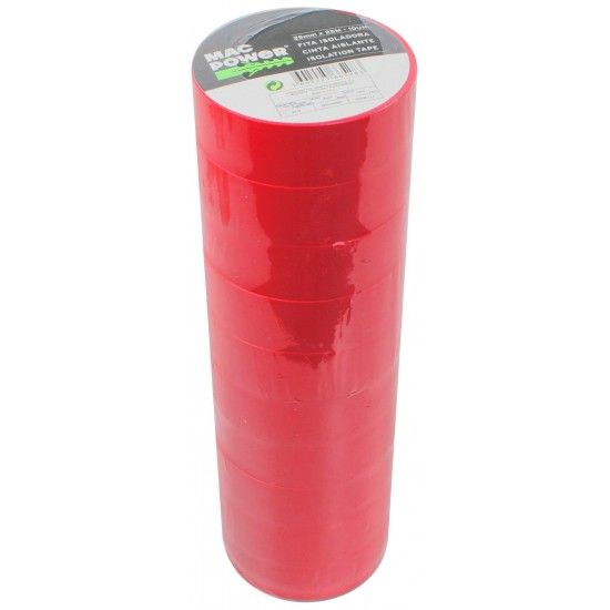 Fita Isoladora Vermelha 25mmx25m 10un  ref 66528 MAC POWER