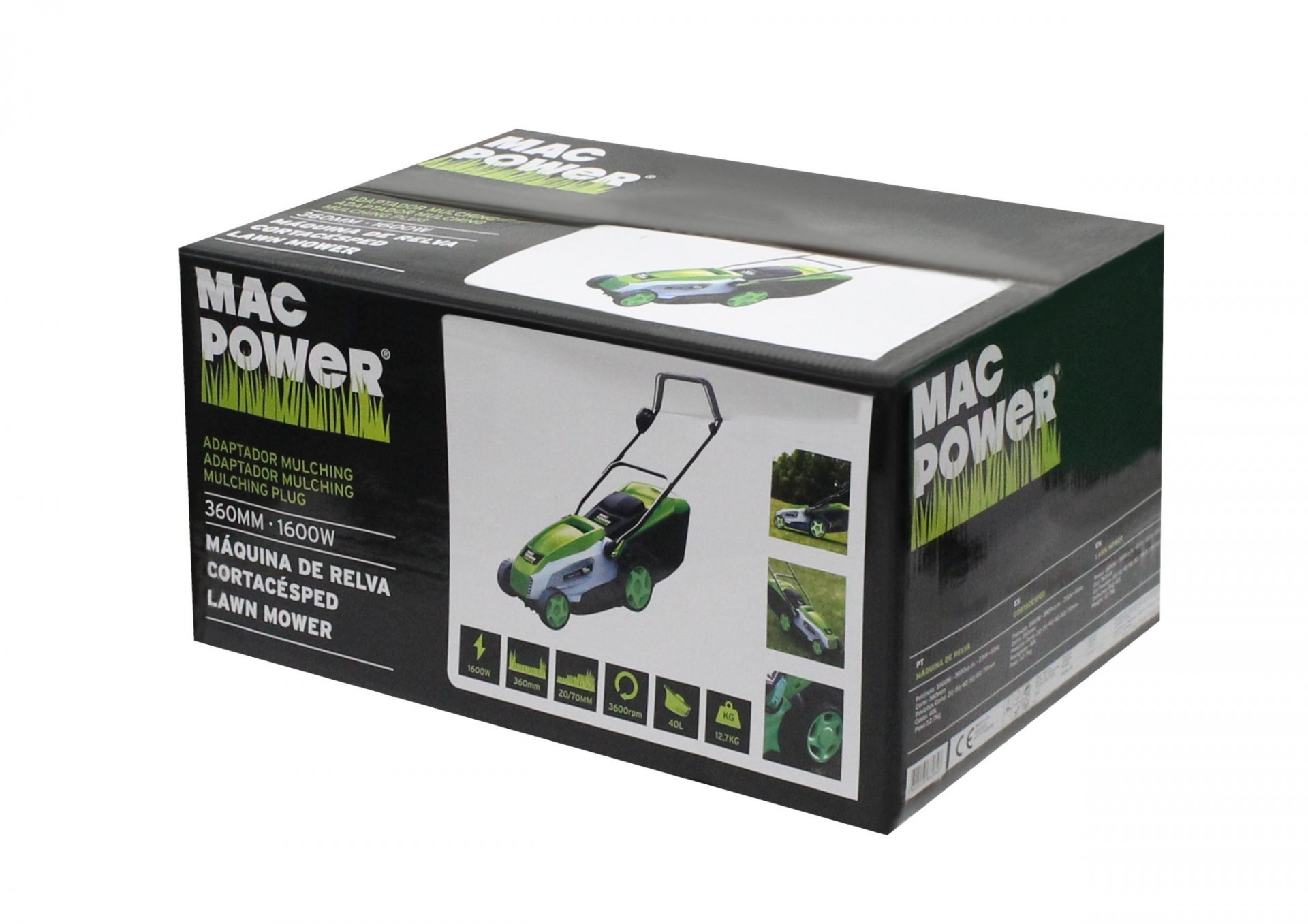 Máquina de Corte de Relva, 1600W, 360mm refª 66284 MAC POWER