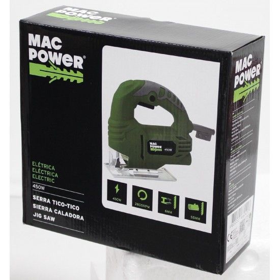 Serra Tico-Tico, 55mm, 450W refª 66041 MAC POWER Serra Tico-Tico, 55mm, 450W refª 66041 MAC POWER