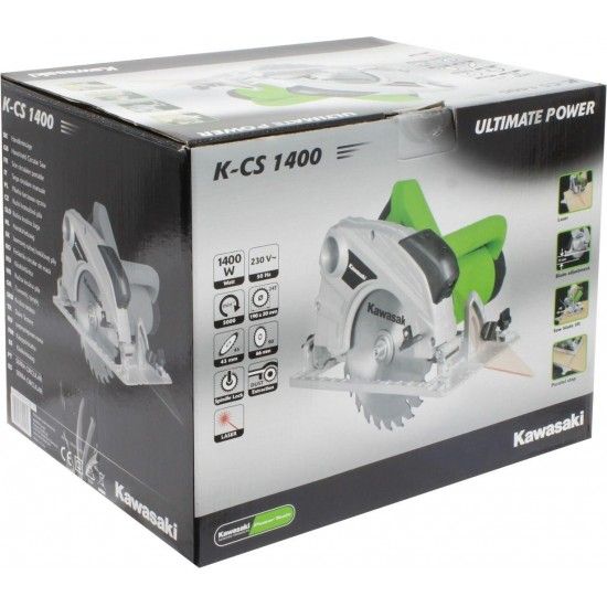 Serra Circular, 1400W, 190mm ref 65950 KAWASAKI