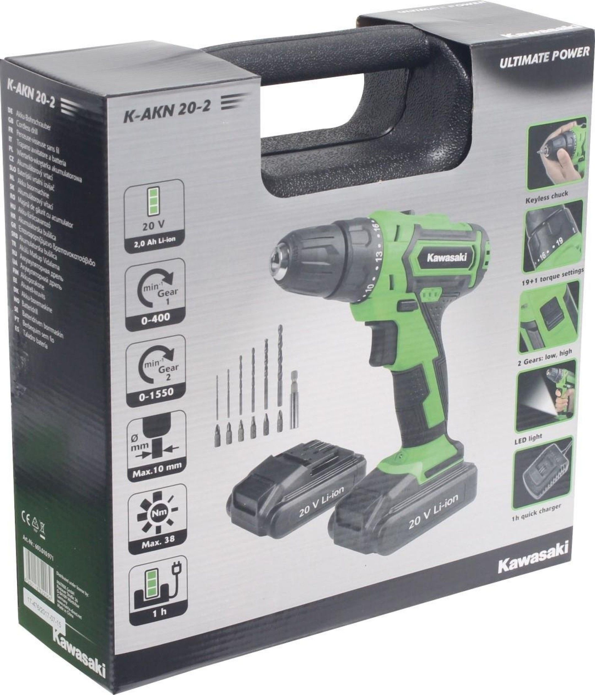 Berbequim sem Fio - 20V refª 65915 KAWASAKI