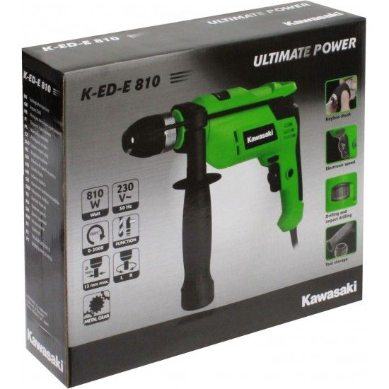 Berbequim El�ctrico, 810W, 13mm ref� 65904 KAWASAKI