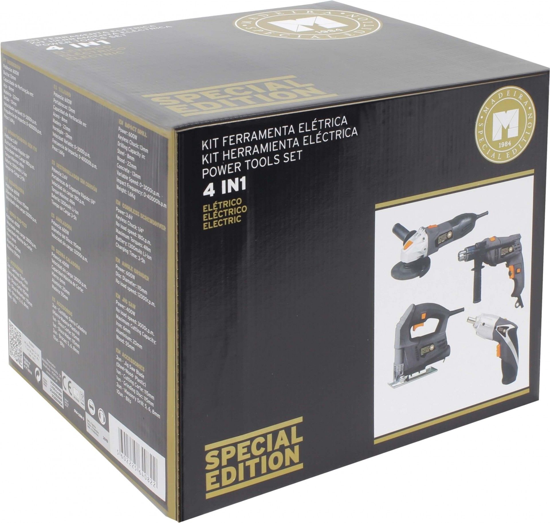 Kit Ferramenta Elétrica, 4 em 1 refª 64082 MADER