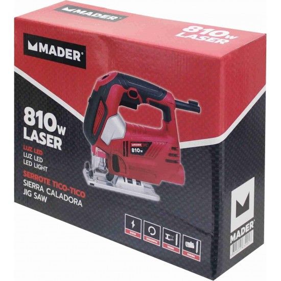 Serra Tico-Tico, com Laser, 810W, 80mm refª 63295 MADER Serra Tico-Tico, com Laser, 810W, 80mm refª 63295 MADER