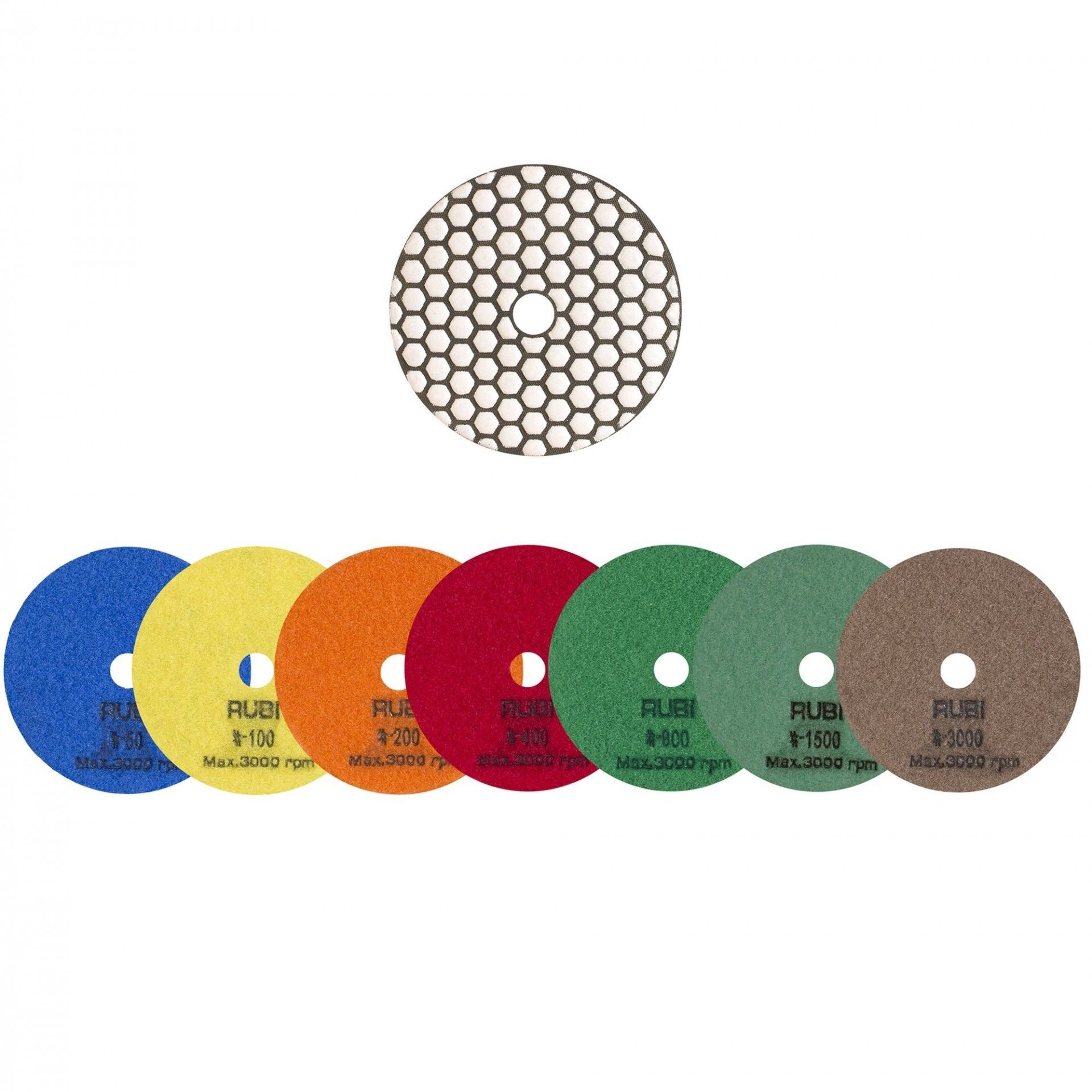 DISCO POLIMENTO PEDRA 100MM GR100 RUBI