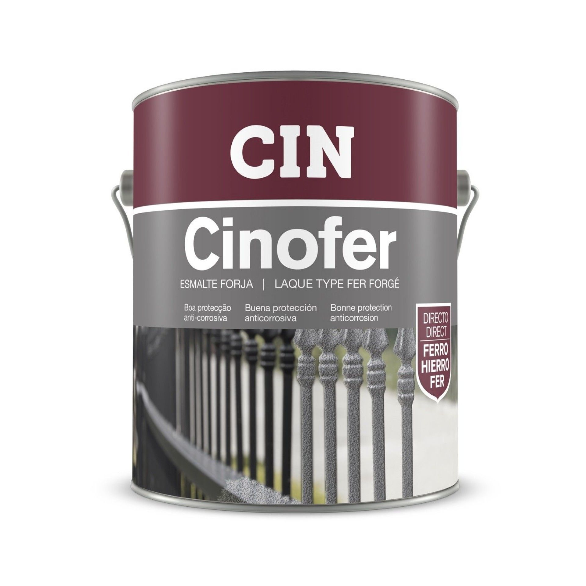 Esmalte sintetico Cinofer Forja preto (Y764) 4L refª 62-760 Cin