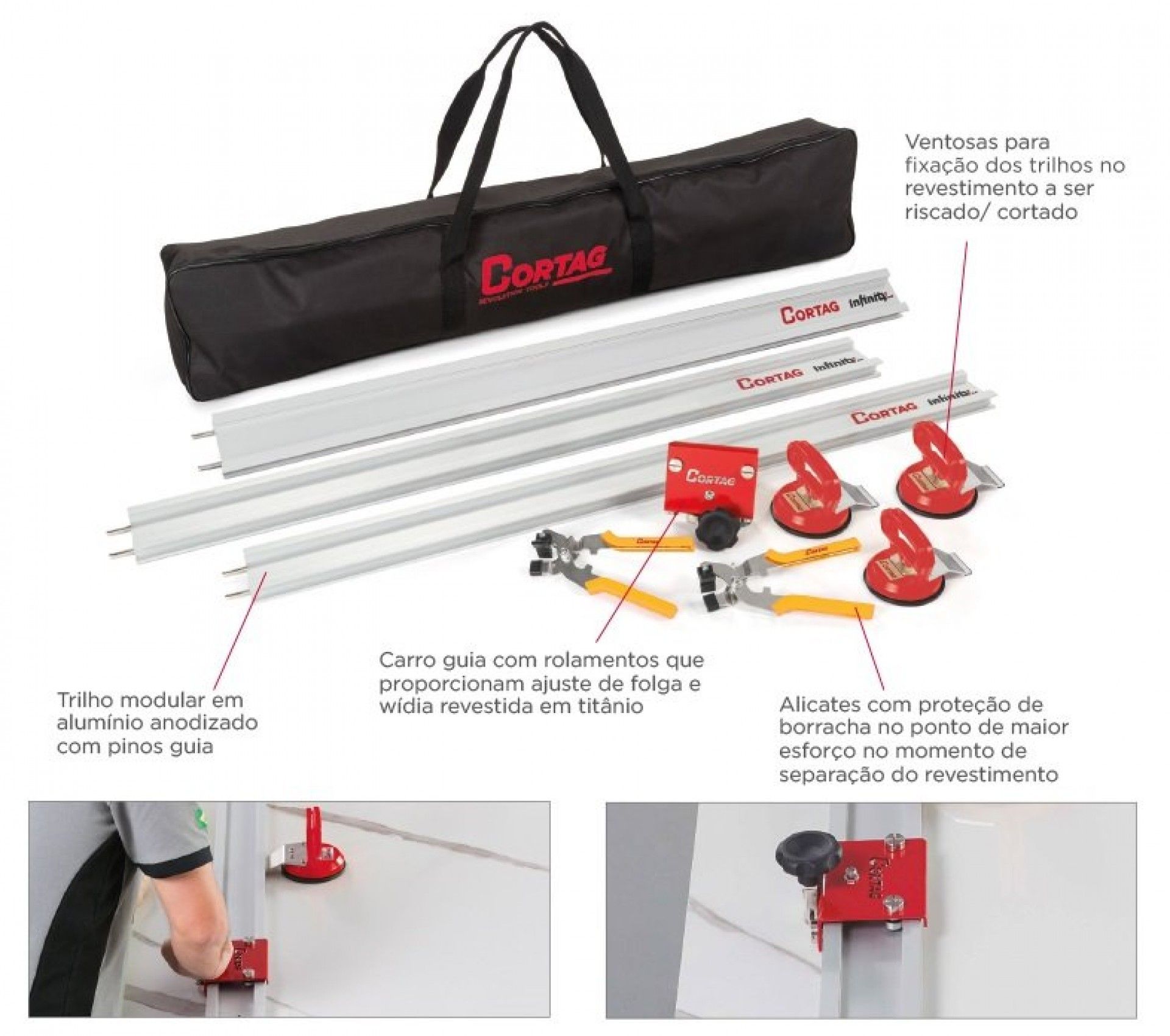 Kit corte p/grandes formatos Infinity 9pç refª 61643 Cortag