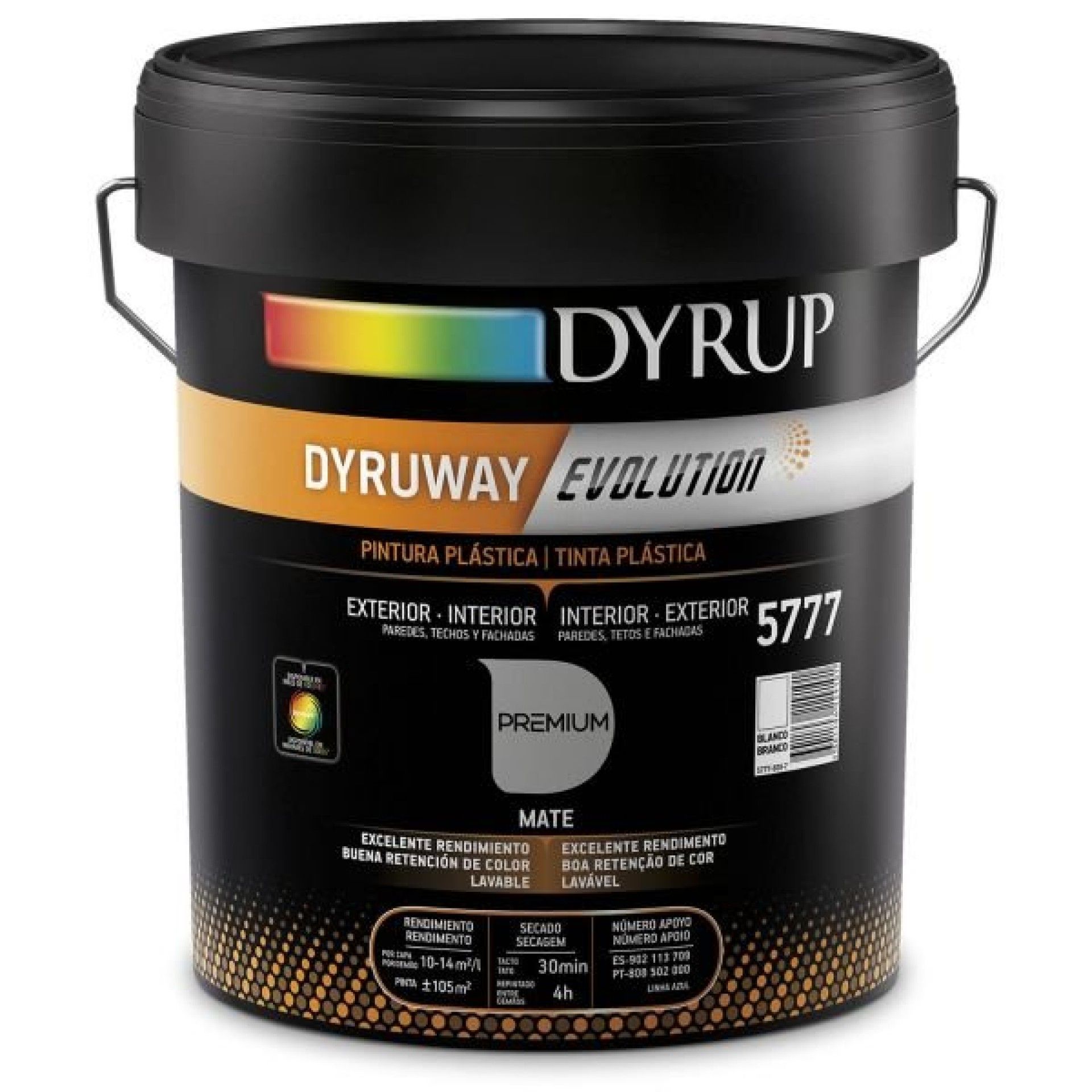 TINTA DYRUWAY EVOLUTION BRANCO MATE 15L REF 5777-800_15L DYRUP