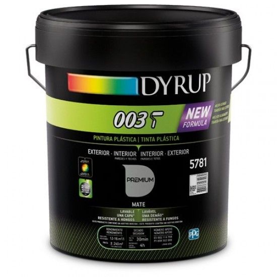 TINTA 003 BRANCO MATE 15L REF 5781-800 DYRUP