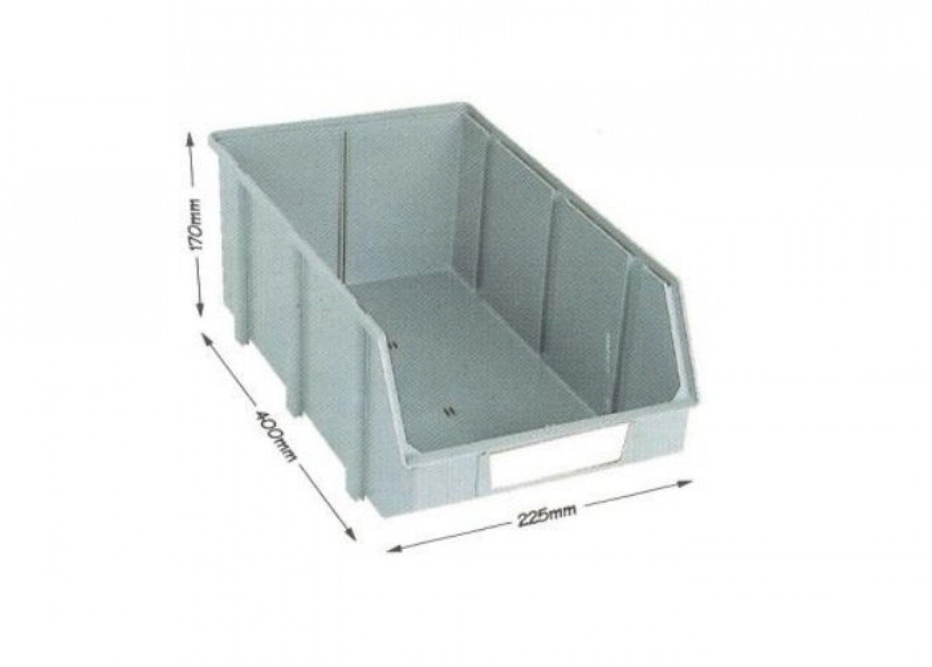 CX STOCK 400X225X170 MODELO C CINZA