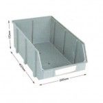 CX STOCK 400X225X170 MODELO C CINZA