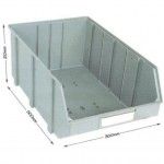 Caixa stock 500x300x210 Mod.D cinza ref 5750104 SUC