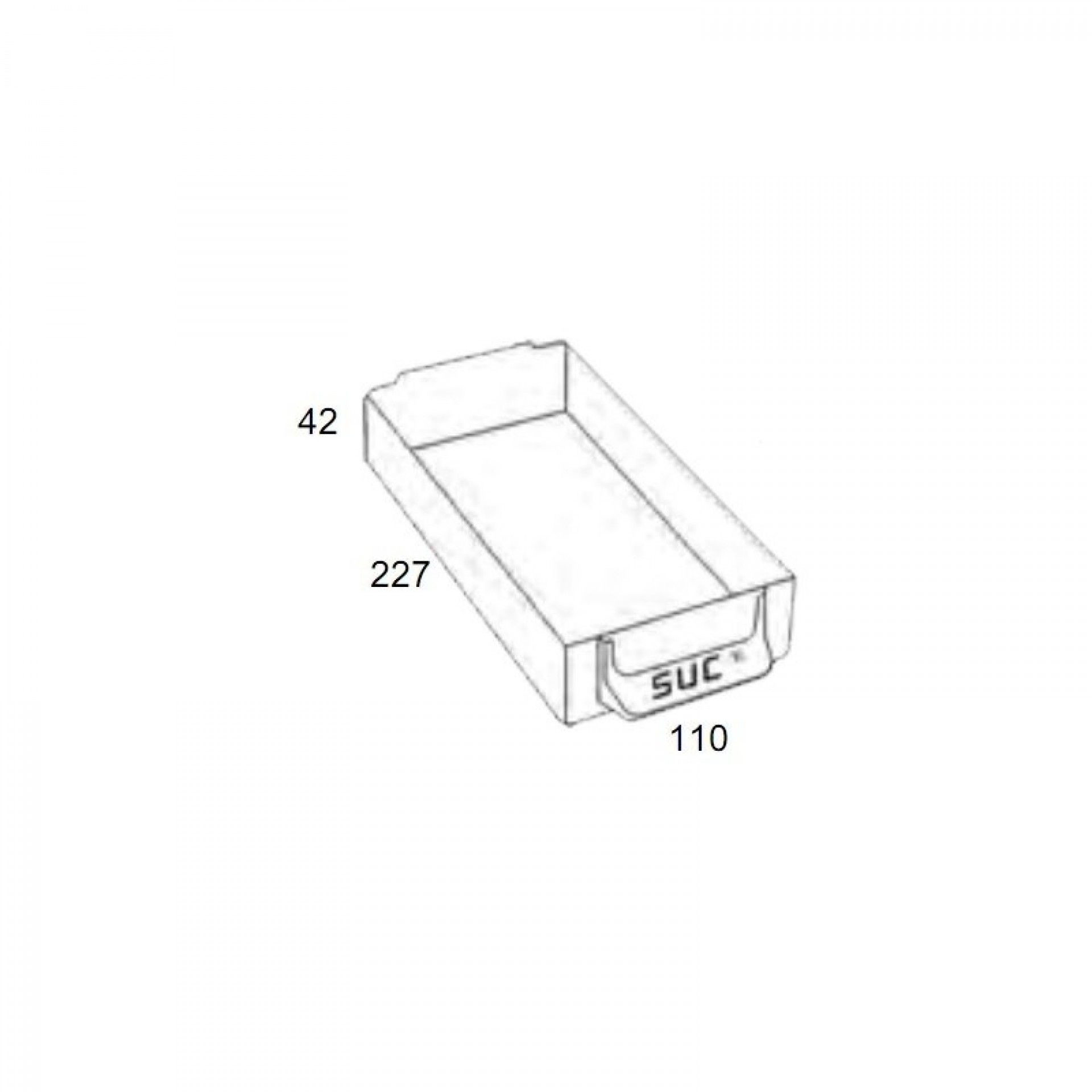 GAVETA P/CAIXA Nº7 227x110x42MM SUC