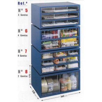 ESTANTE METAL 4 GAVETAS SUC N6