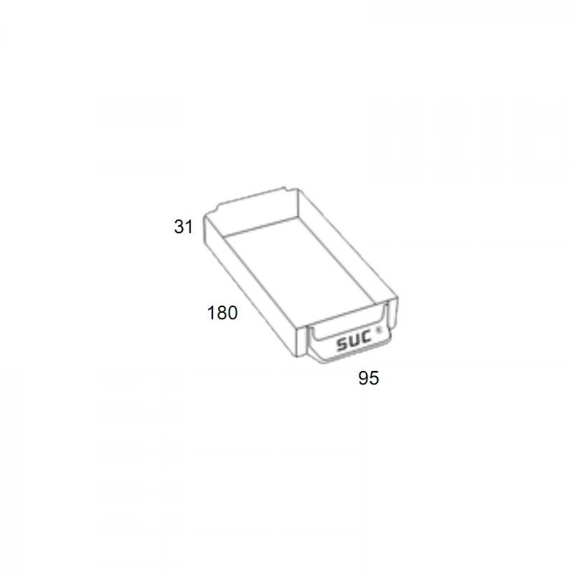 GAVETA P/CAIXA Nº1 180x95x31MM SUC