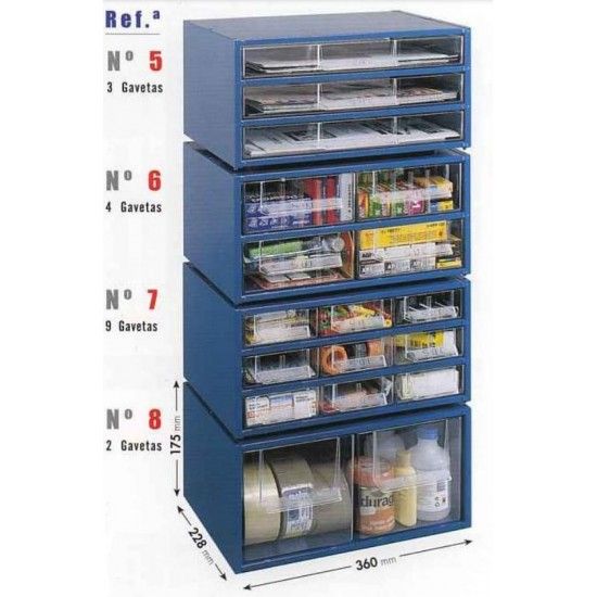 ESTANTE METAL 4 GAVETAS SUC N6