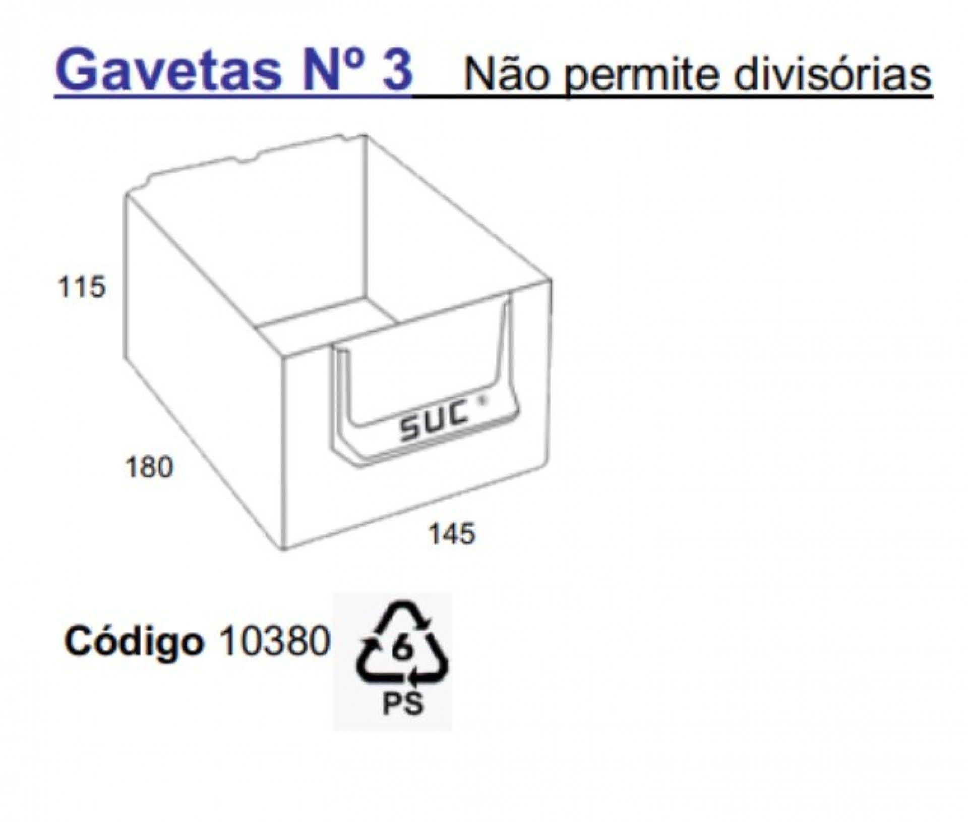 ESTANTE 2 GAVETAS Nº3 SUC